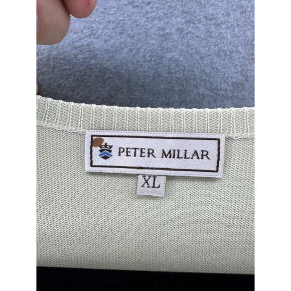 Peter Millar Mens sz XL Cashmere Cotton Blend Vneck Pullover Sweater Golf Attire - Picture 3 of 10